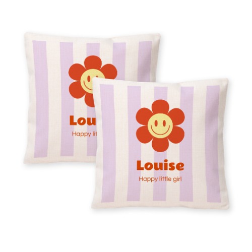 Coussin en polylin carré M  imprimée recto-verso