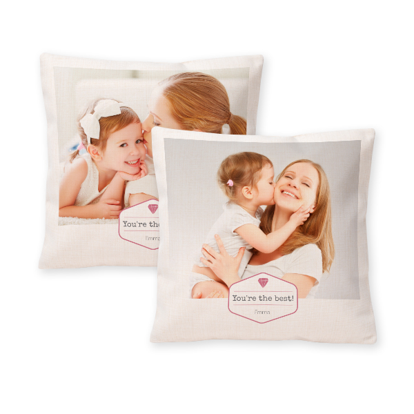 Coussin en polylin carré M imprimée recto-verso Coussin en polylin carré M imprimée recto-verso