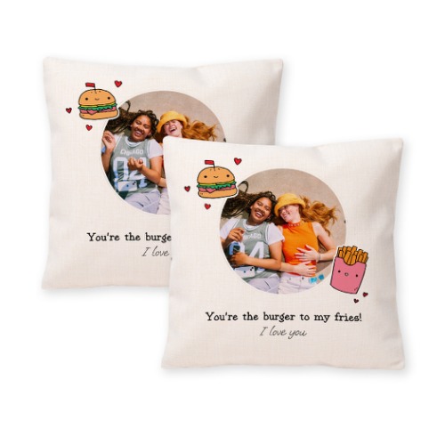 Polylinen Cushion Cover and Filling Square M with Front & Back Print