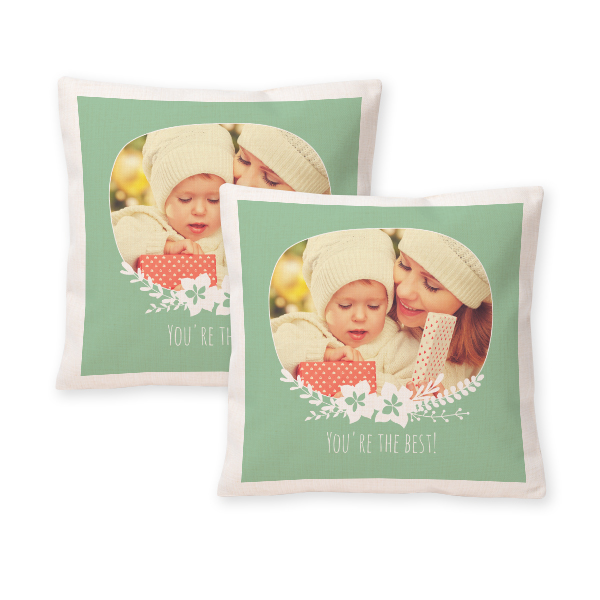 Coussin en polylin carré M imprimée recto-verso Coussin en polylin carré M imprimée recto-verso