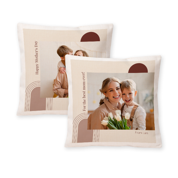 Polylinen Cushion Cover and Filling Square M with Front & Back Print