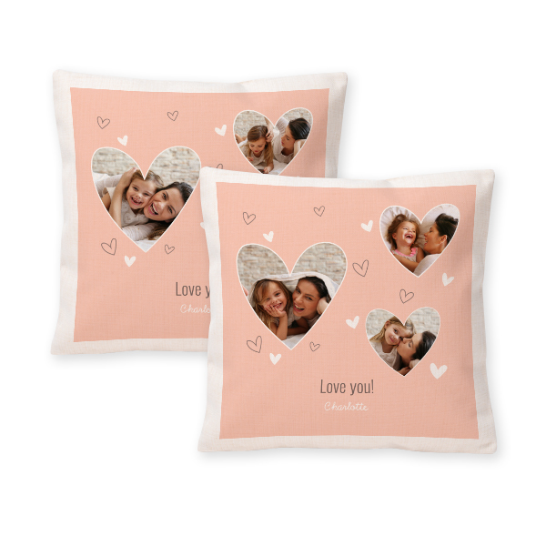 Coussin en polylin carré M imprimée recto-verso Coussin en polylin carré M imprimée recto-verso