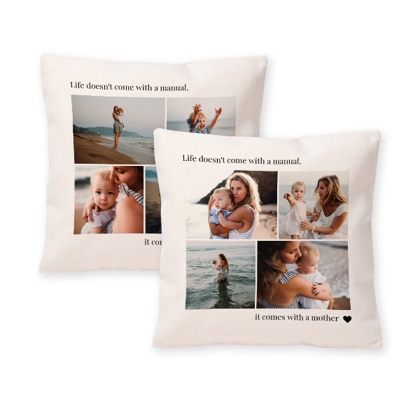 Coussin en polylin carré M imprimée recto-verso Coussin en polylin carré M imprimée recto-verso