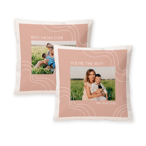 Coussin en polylin carré M imprimée recto-verso Coussin en polylin carré M imprimée recto-verso