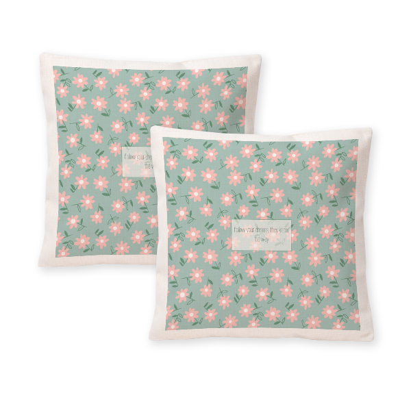 Polylinen Cushion Cover and Filling Square M with Front & Back Print