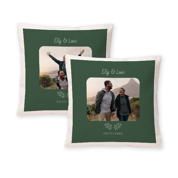 Polylinen Cushion Cover and Filling Square M with Front & Back Print