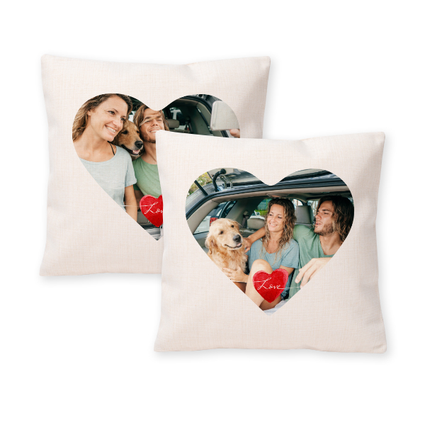 Coussin en polylin carré M imprimée recto-verso Coussin en polylin carré M imprimée recto-verso