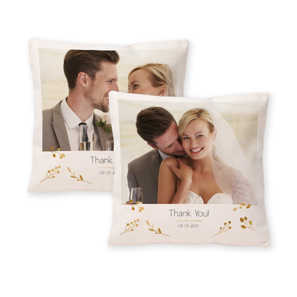 Coussin en polylin carré M imprimée recto-verso Coussin en polylin carré M imprimée recto-verso