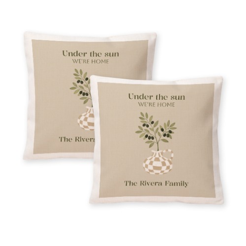 Polylinnen kussensloop vierkant M voor- en achterkant bedrukking