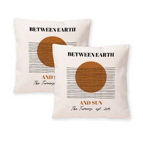 Polylinnen kussensloop vierkant M voor- en achterkant bedrukking