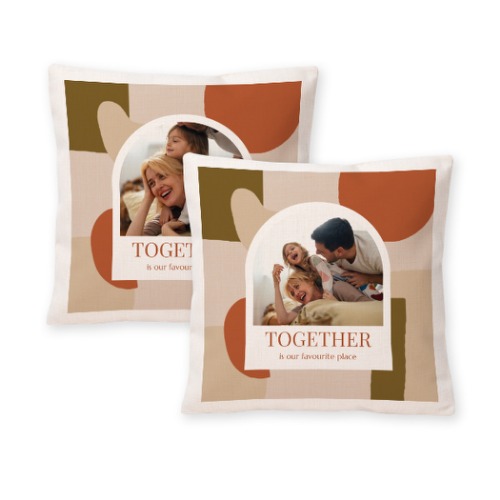 Polylinnen kussensloop vierkant M voor- en achterkant bedrukking