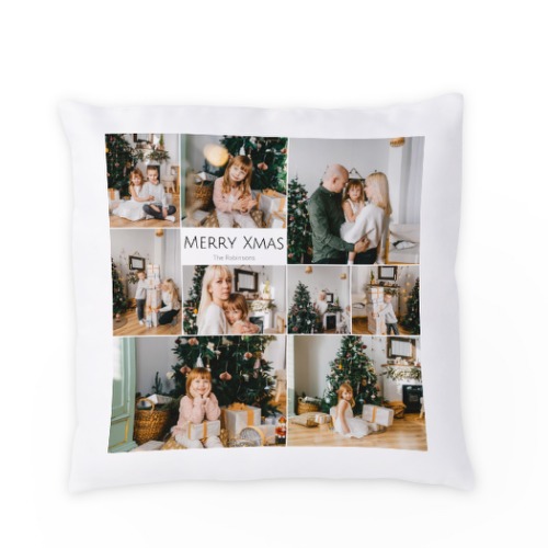 Polyester kussen met vulling vierkant M voorkant bedrukking