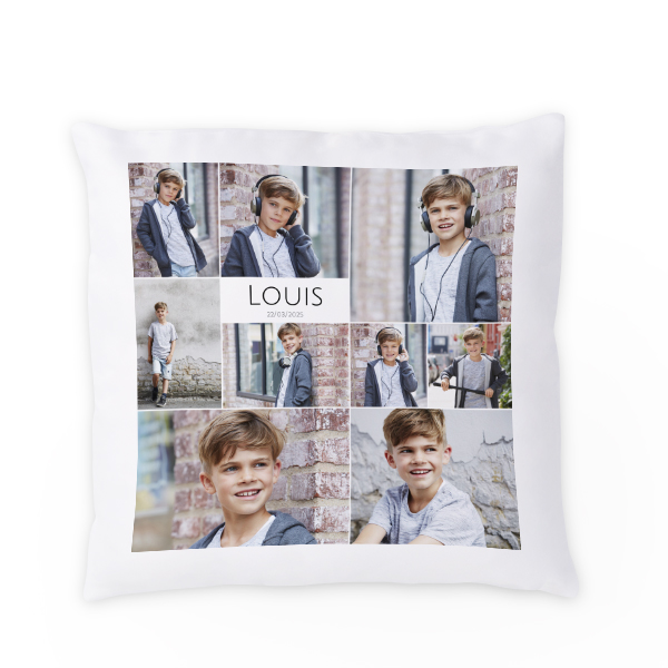 Coussin satiné carré M imprimé sur 1 côté