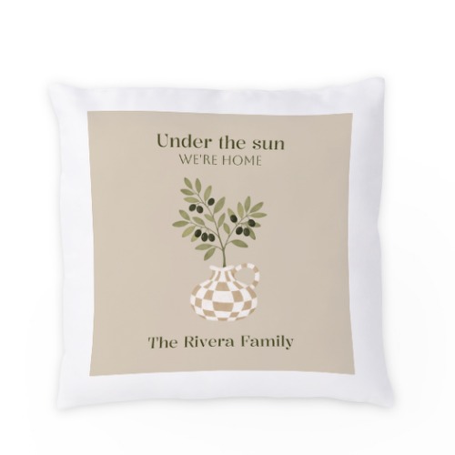 Polyester kussen met vulling vierkant M voorkant bedrukking