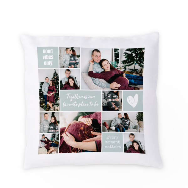 Coussin satiné carré M imprimé sur 1 côté
