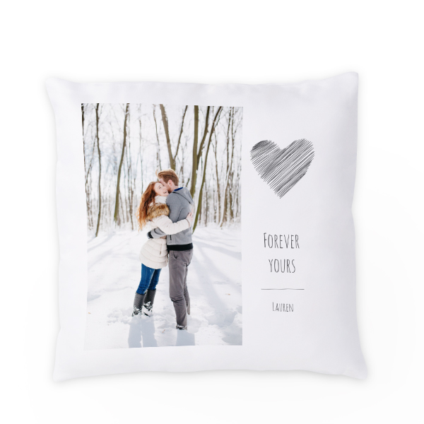 Coussin satiné carré M imprimé sur 1 côté