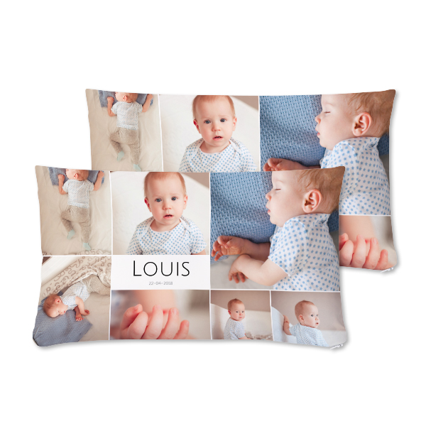 Coussin satiné paysage M  imprimé recto-verso