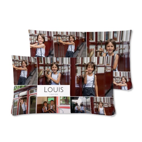 Polyester kussensloop met vulling liggend voor- en achterkant