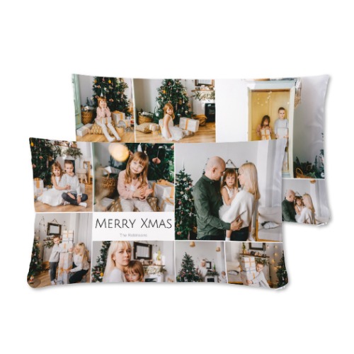 Coussin satiné paysage M  imprimé recto-verso