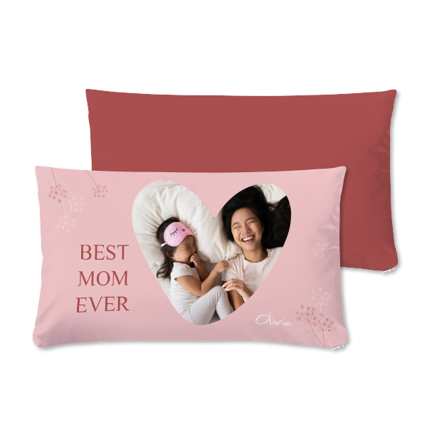 Polyester kussensloop met vulling liggend voor- en achterkant