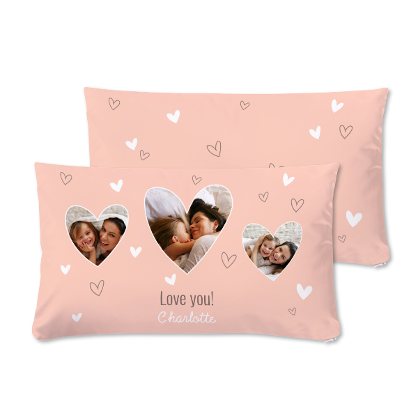 Coussin satiné paysage M imprimé recto-verso Coussin satiné paysage M imprimé recto-verso