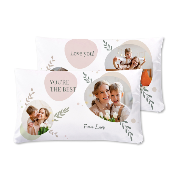 Coussin satiné paysage M imprimé recto-verso Coussin satiné paysage M imprimé recto-verso