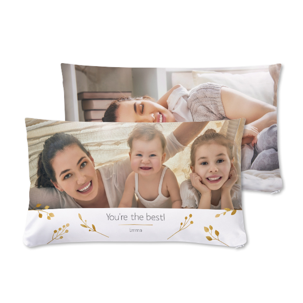 Coussin satiné paysage M  imprimé recto-verso