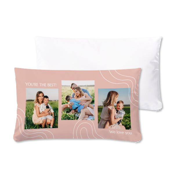 Coussin satiné paysage M  imprimé recto-verso