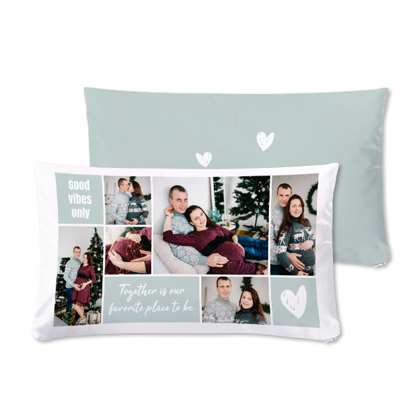 Coussin satiné paysage M imprimé recto-verso Coussin satiné paysage M imprimé recto-verso