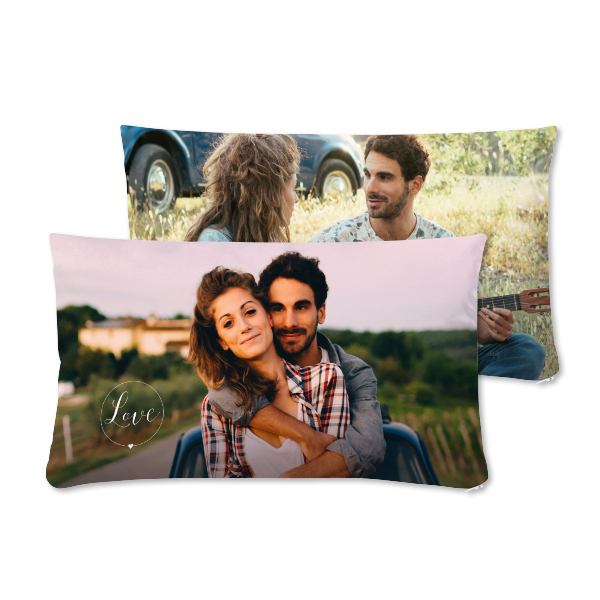 Coussin satiné paysage M  imprimé recto-verso