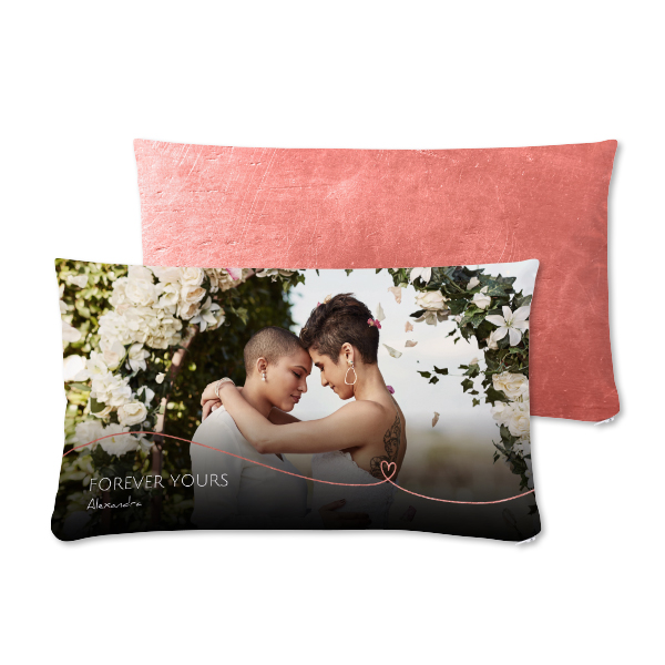 Coussin satiné paysage M  imprimé recto-verso