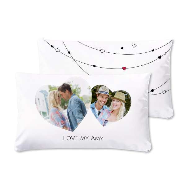 Coussin satiné paysage M  imprimé recto-verso