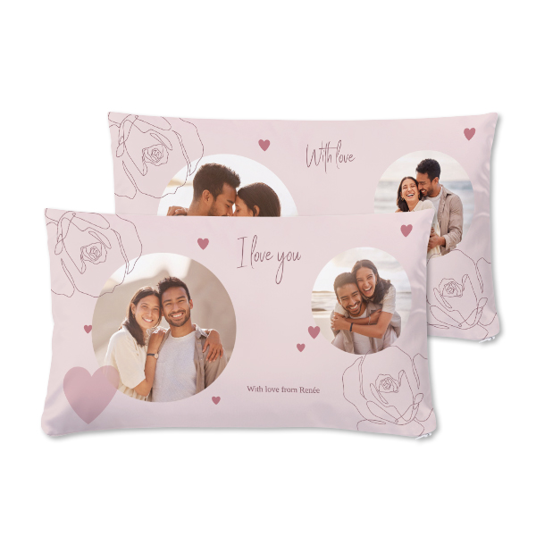 Coussin satiné paysage M imprimé recto-verso Coussin satiné paysage M imprimé recto-verso