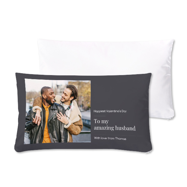 Coussin satiné paysage M  imprimé recto-verso