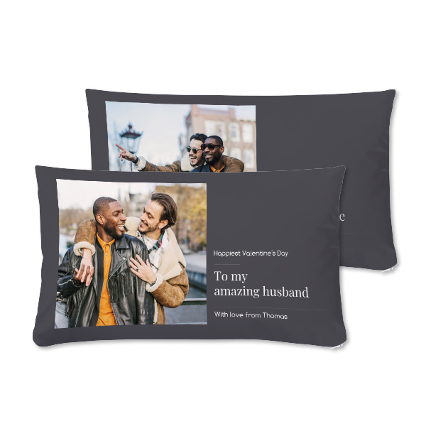 Coussin satiné paysage M  imprimé recto-verso