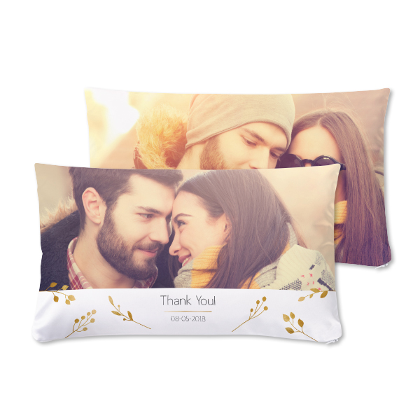 Coussin satiné paysage M  imprimé recto-verso
