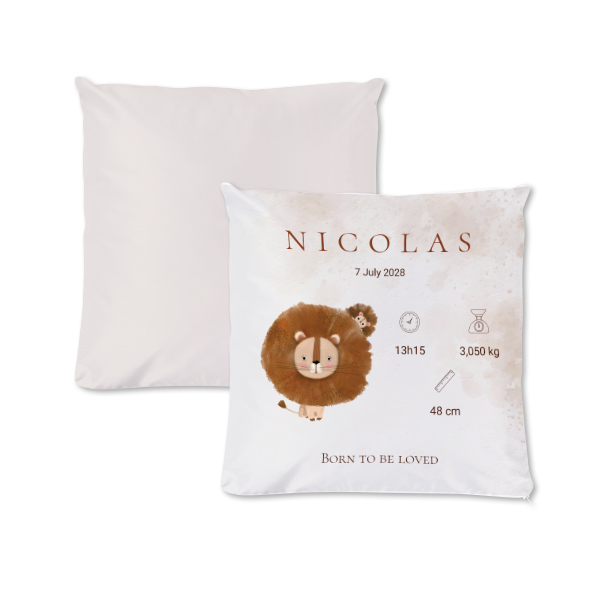 Coussin carré M imprimé recto-verso Coussin carré M imprimé recto-verso