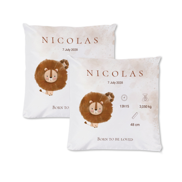 Coussin carré M imprimé recto-verso Coussin carré M imprimé recto-verso