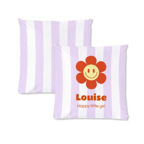 Coussin carré M imprimé recto-verso