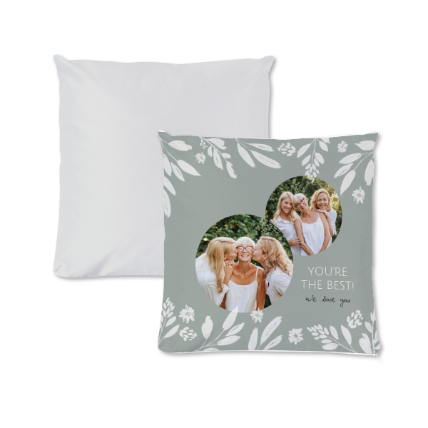 Polyester Cushion Cover and Filling Square M Front & Back print