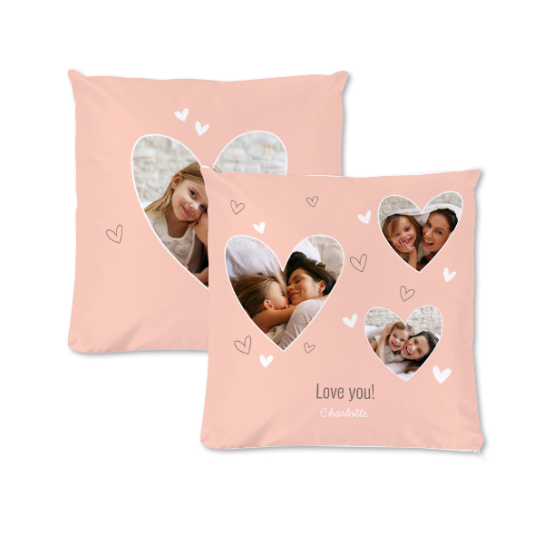 Coussin carré M imprimé recto-verso