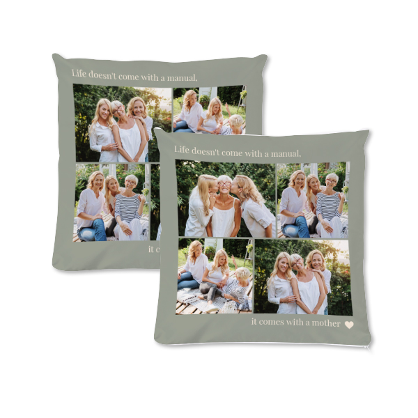 Coussin carré M imprimé recto-verso Coussin carré M imprimé recto-verso