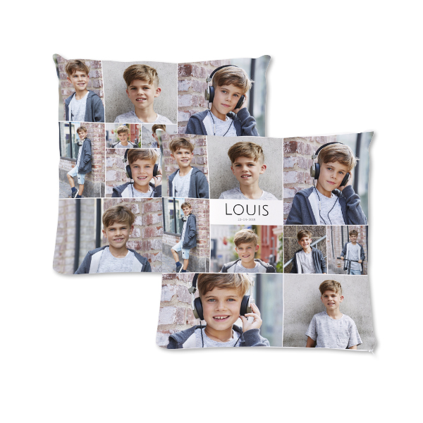 Coussin carré M imprimé recto-verso