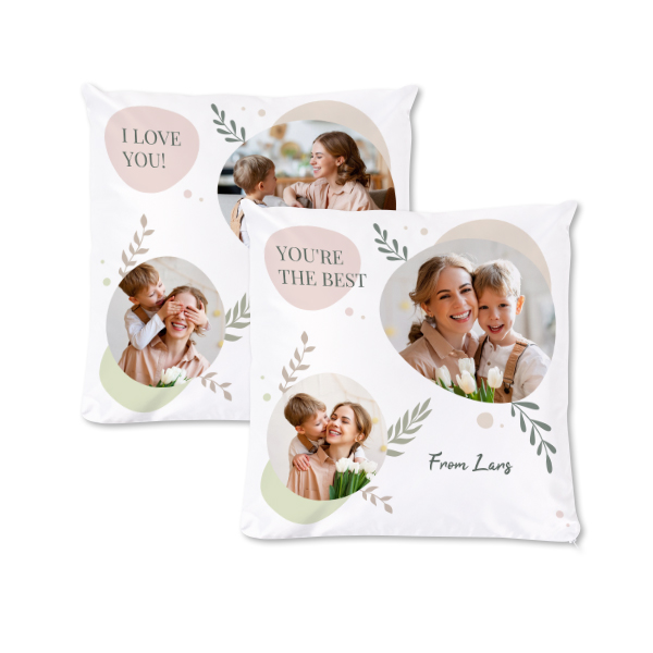 Polyester Cushion Cover and Filling Square M Front & Back print