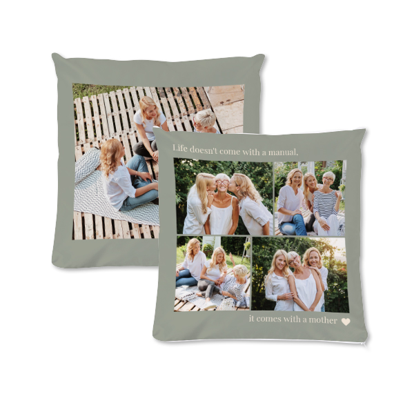 Coussin carré M imprimé recto-verso