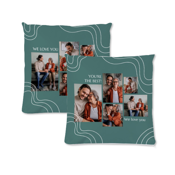 Fotokissen personalisiert (40x40 cm, doppelseitig bedruckt, Polyester, inkl. Füllung)