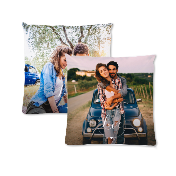 Fotokissen personalisiert (40x40 cm, doppelseitig bedruckt, Polyester, inkl. Füllung)