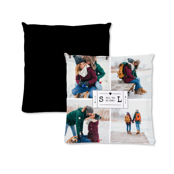 Coussin carré M imprimé recto-verso Coussin carré M imprimé recto-verso