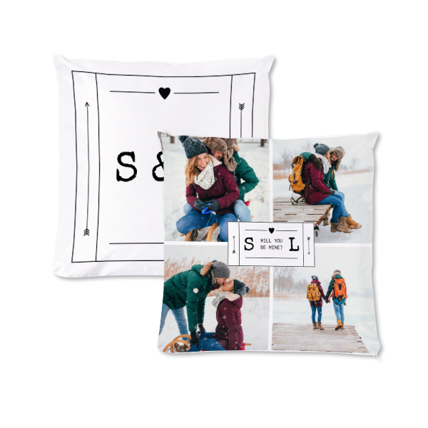 Polyester Cushion Cover and Filling Square M Front & Back print