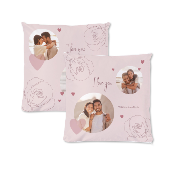 Polyester Cushion Cover and Filling Square M Front & Back print